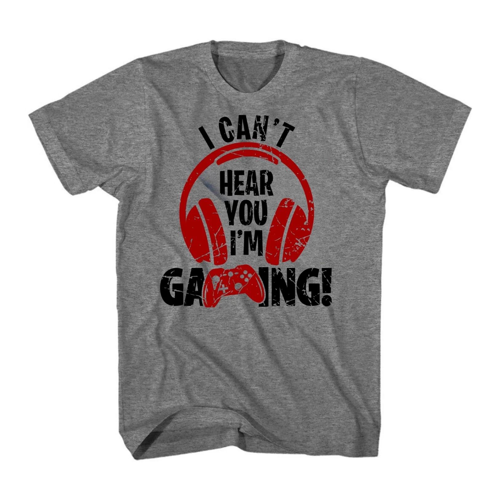 Can t Hear You I m Gaming Shirt Graphic Novelty T Shirt Funny Gaming Controller M