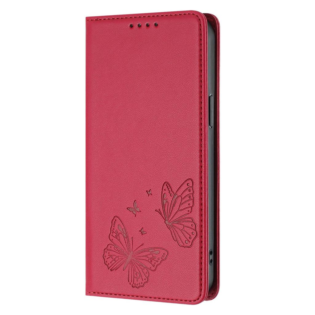 Butterfly Embossed Wallet Case For Samsung Galaxy S26 S25 S24 S23 S22 S21 S20 Ultra Plus FE Edge S10 S9 S8 S7 Edge RFID Blocking, Kickstand