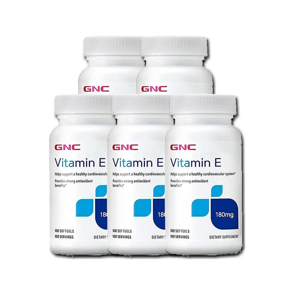GNC Vitamin E 180mg 100 Tablets 5 Pcs
