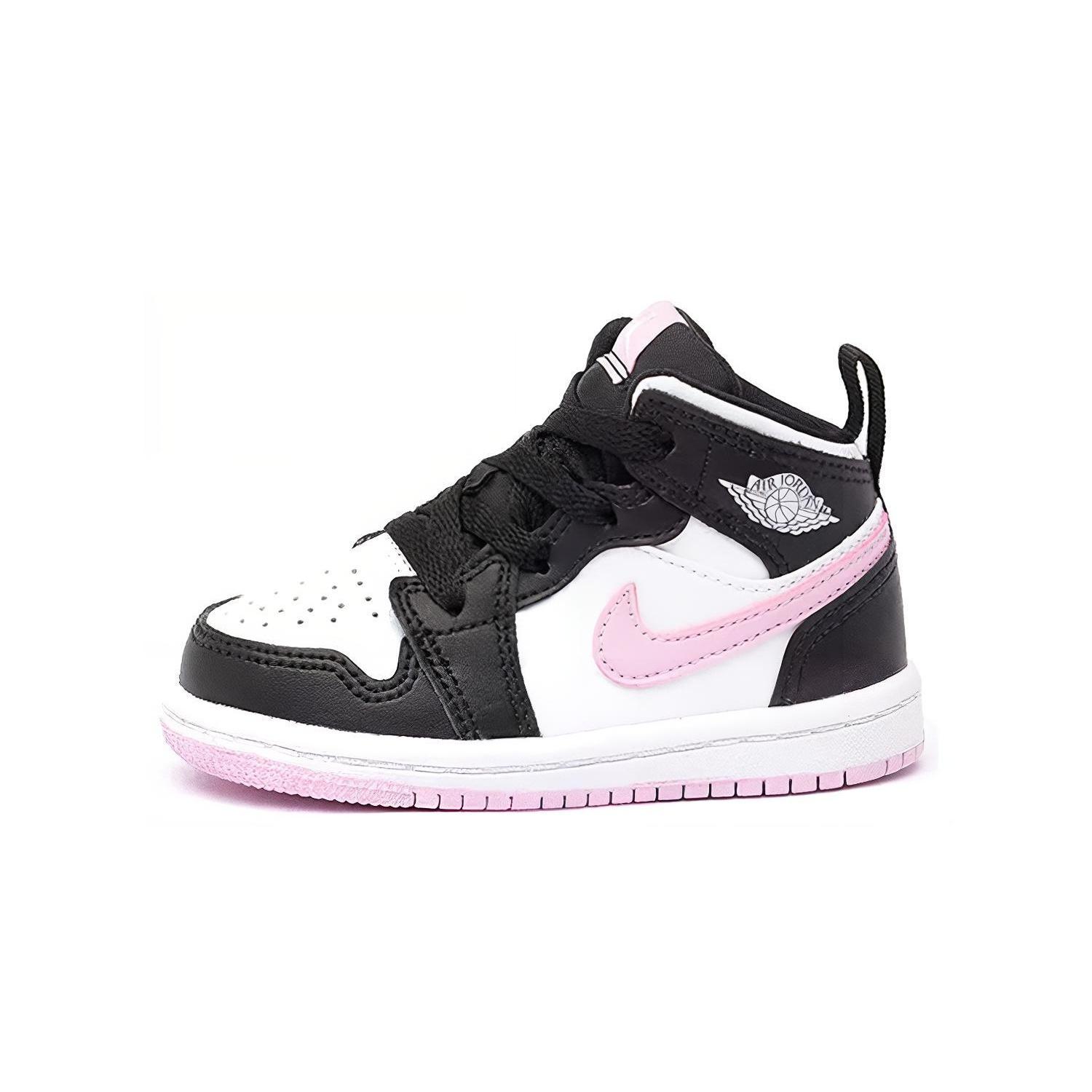 (TD) Air Jordan 1 Mid  White Light Arctic Pink  Baby 644507-103 EU 27