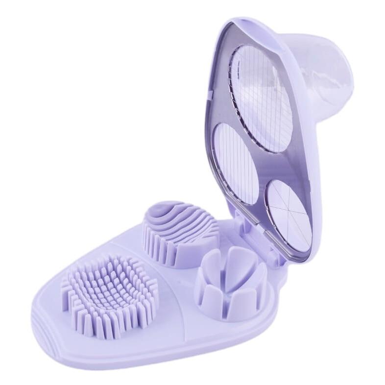 Brunbeste 3-in-1 Manual Egg Slicer, Hard Boiled Egg Cutter, White, 20x15x8cm