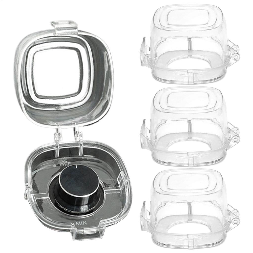 Stove Knob Covers 1Pcs Dustproof Gas Stove Knob Cover Cooker Protector Security Protection Cover Anti-dirty Non-slip Security