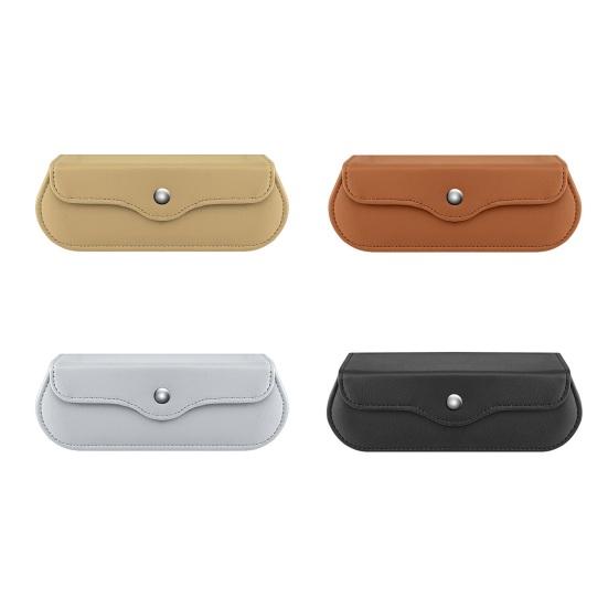 Car Storage Box with Magnetic Snap Closure Organizer Anti-Falling Hook And Loop Installation Container for Sun Visor or Seat Back