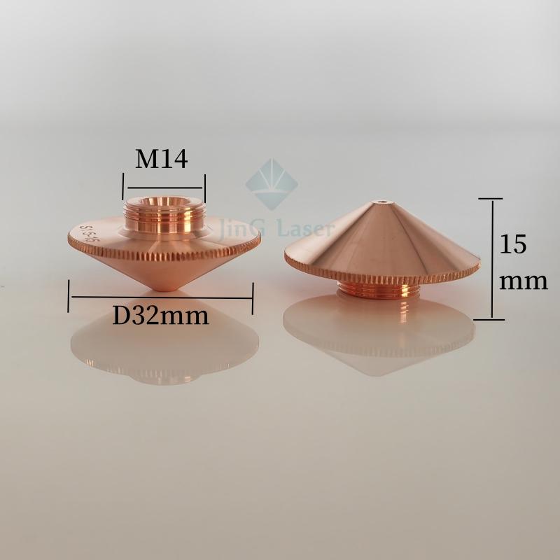 10pcs RAYTOOLS D32M14 Laser Parts Metal Nozzle PRECITEC Laser Nozzle D28M11 OSPRI WSX