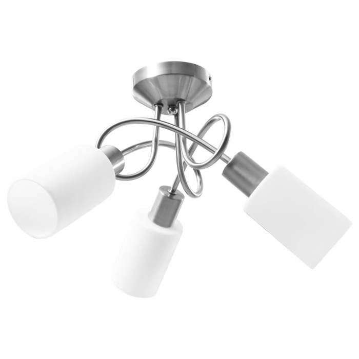 VidaXL Plafonnier avec Abat-jour en Verre Lustre Lampe Suspendue Luminaire d'Intérieur Salon Chambre à Coucher Maison 3 289229