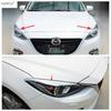 For Mazda 3 AXELA 2014 2015 2016 Front Head Light Lamp Eyelid Eyebrow Strip Decor Cover Trim ABS Chrome Car Accessories Exterior