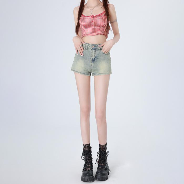 

Джинсовые шорты женские летние новые горячие маленькие узкие широкие брюки с высокой талией XL