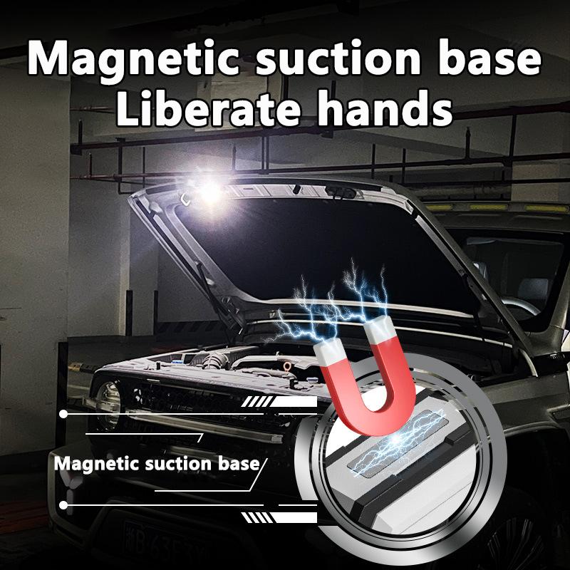 Led High Bright Flashlight Portable Mini Keychain Light Dual Light Source Outdoor Camping Fishing Multi-Function Tool Torch Lamp