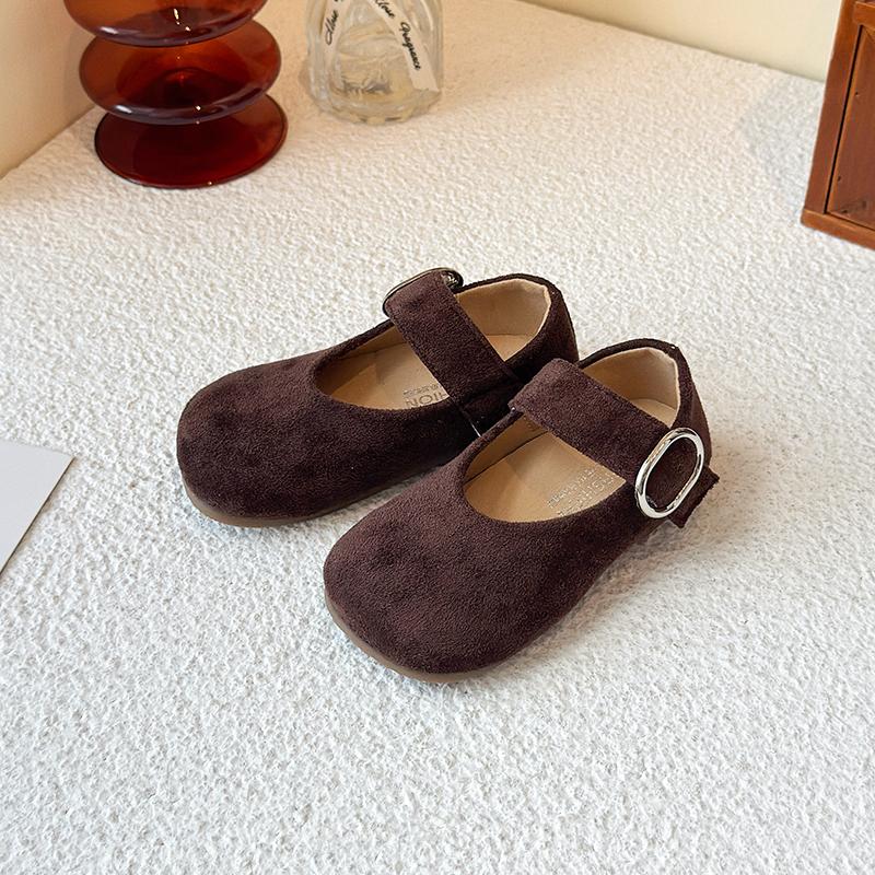 Autumn Leather Shoes Girls Solid Color Princess Shoes Soft Sole Birkenten Shoes Kids Shoes