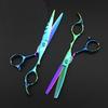 SY5 God Walker Green Hairdressing Scissors Set: Straight & Thinning Scissors (Model SY5-0402)