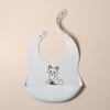 NEW Custom Cartoon deer rainbow Silicone Baby Bib with & pattern Food-Grade solid Feeding Bib DZ31