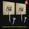 Transparent Seamless Adhesive Hooks - Strong Load Bearing for Home, Kitchen & Bathroom