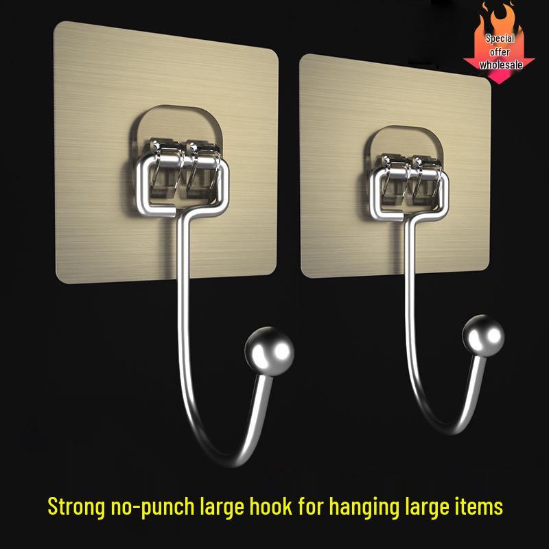 Transparent Seamless Adhesive Hooks - Strong Load Bearing for Home, Kitchen & Bathroom