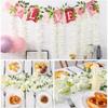 1/3/5/12Pcs Artificial Flowers Silk Wisteria Vine Fake Silk Hanging Flower for Wedding Party Garden Outdoor Home Wall Decoration