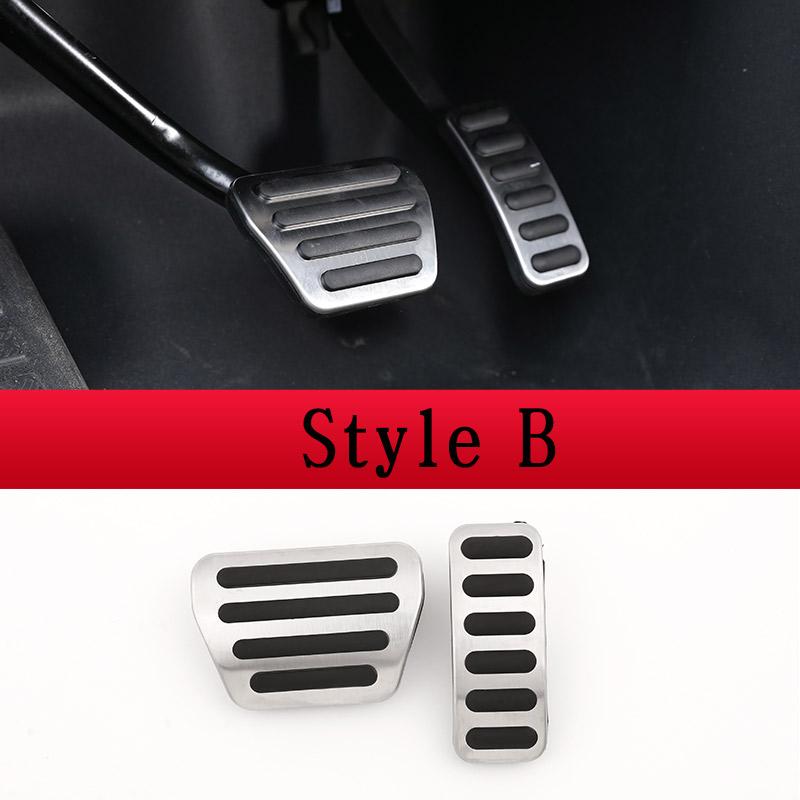 For Land Rover Defender 90 110 - Stainless steel No Drill Anti-slip Fuel Brake Steel Pads Pedals Cover Car Accessories