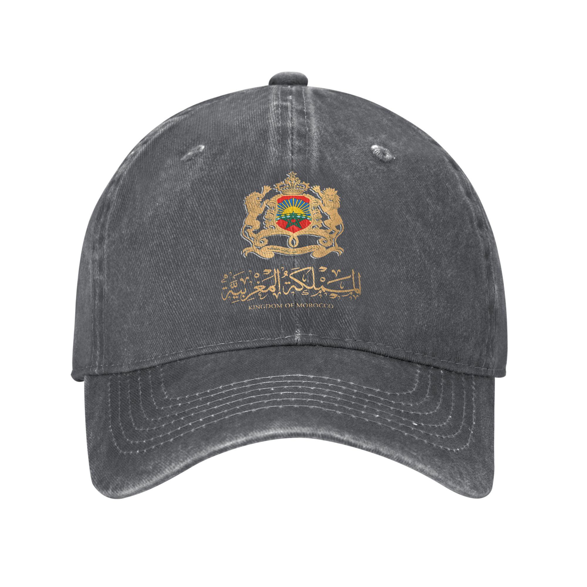 

Morocco Flag Washed Baseball Cap Trendy Sun Trucker Hat Spring Women Men Tennis Skate Baseball Caps One Size темно серый