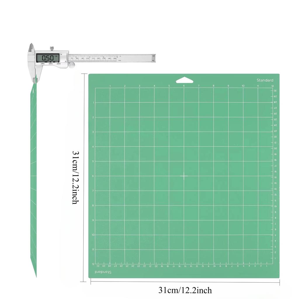 Cricut Cutting Mat 12x12 Inch Standard/Light/Strong/Fabric Grip - Replacement Mat for Cricut Explore Air 2, Air, Maker,& Joy
