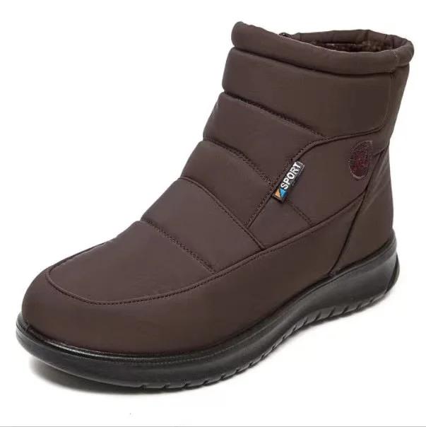 Fashion Women's Boots Winter Shoes For Women Ankle Boots Warm Fur Botas Mujer Waterproof Low Heels Snow Boots Winter Flat Shoes