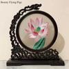 1pc, Su Embroidery Ornaments, Chinese Embroidery Crafts, Double Sided Embroidered Ornament, Solid Wood Desktop Decoration