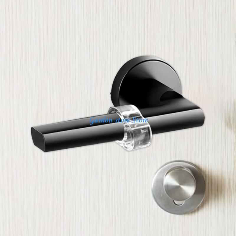 B0KB Invisible Door Bumpers Noises Reduction Silicone Stoppers Reusable Wall Guard for Glass Wooden Door Protecting