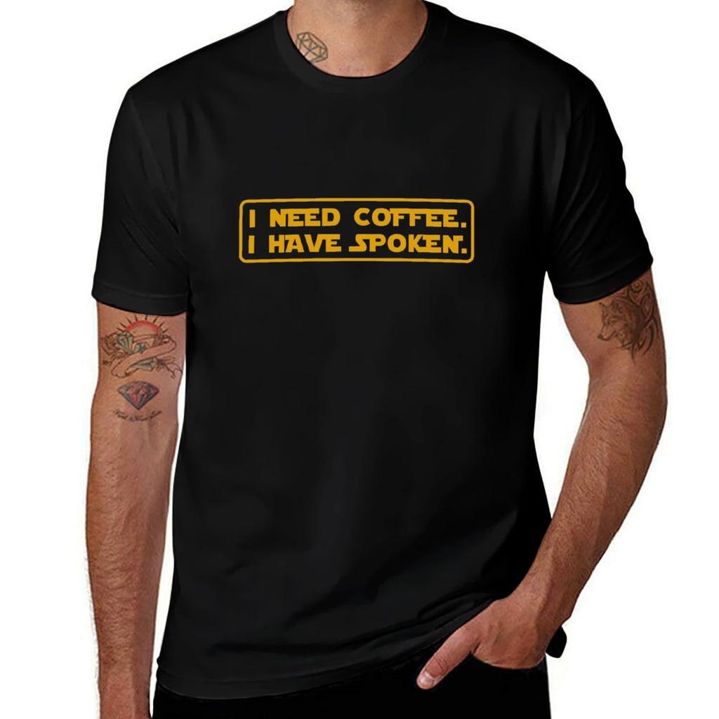 I Need Coffee I Have Spoken Tshirt Minimalist Graphic Tee Shirt Tshirt