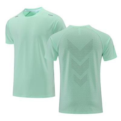 Schnelltrocknendes Herren-Lauf-T-Shirt, Fitness-Sport-Top, Trainingsshirt fürs Fitnessstudio, atmungsaktiv, Jogging, lässige Sportbekleidung, modische Unisex-Tops