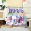 1pc Hello Kitty rainbow clouds and stars home decor blanket - Seasonal universal cozy washable gift for all ages, all families, multiple siz