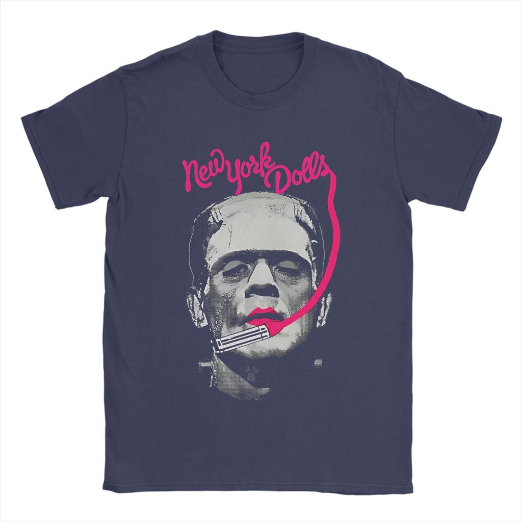 Ullzang New York Dolls Frankenstein Tshirts Men Cotton Short Sleeve  Crewneck Summer Tops Shirts