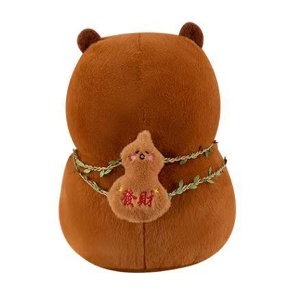 Fluffy Capybara Plush Toy Gourd Backpack Capybara Stuffed Doll Capybara Cotton Doll Room Decor