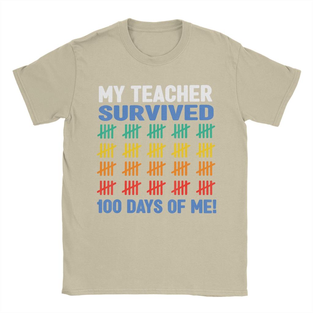 100 Days of School 100th Day of School TShirt Summer Fashion TShirts Unisex Cotton ONeck Plus Size Top Tees Y2K Retro Tops