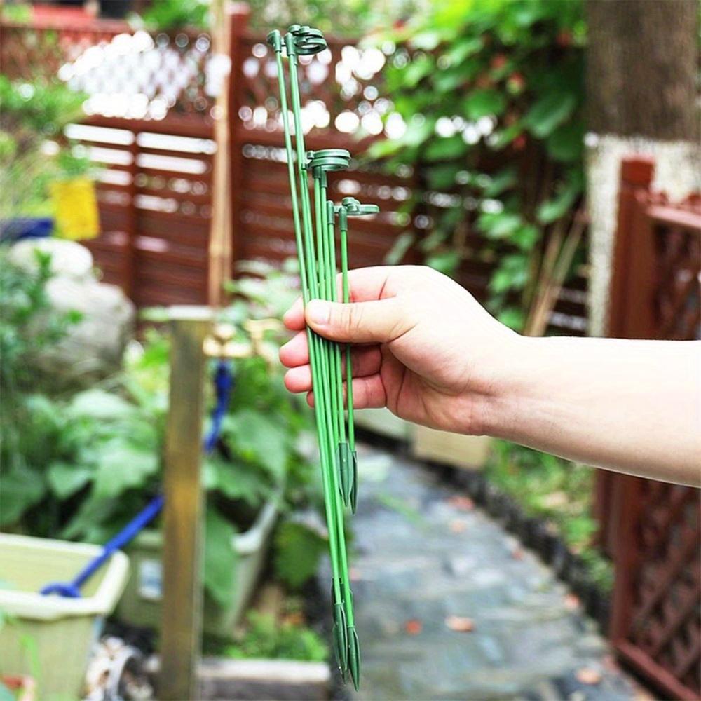 30 Pcs Plant Support Stakes with 30 Pcs Plant Clips Garden Floral Flower Support Single Stem Support Stake for Phalaenopsis Orchid Flower Roses