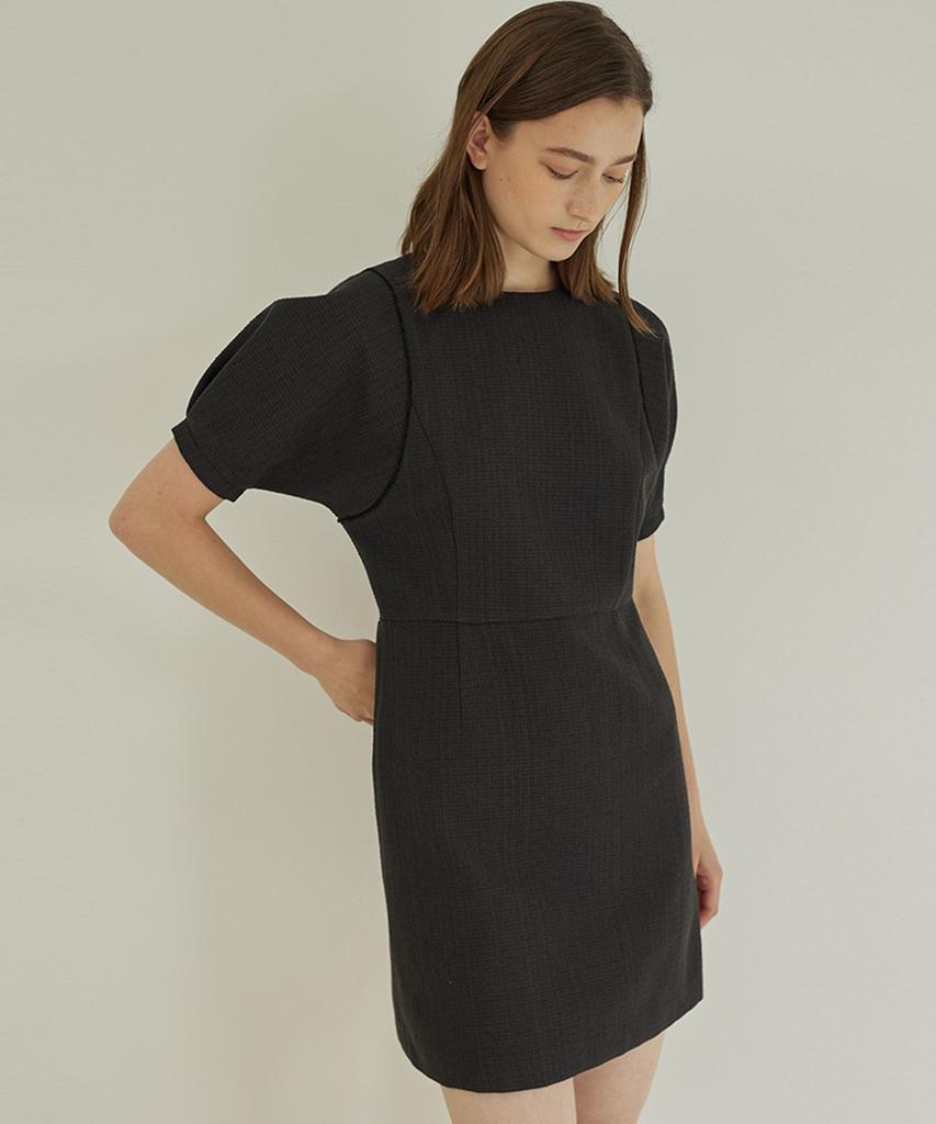 NONLOCAL Tweed Line Dress 2 Colors