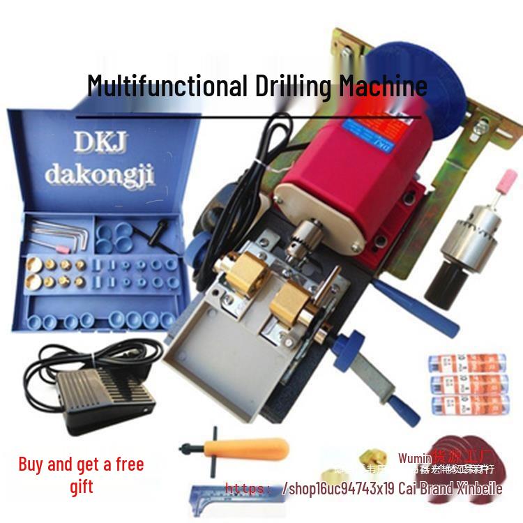 Pearl Punching Machine: Mini Jade Beads DIY Drill for Home & Craft Use