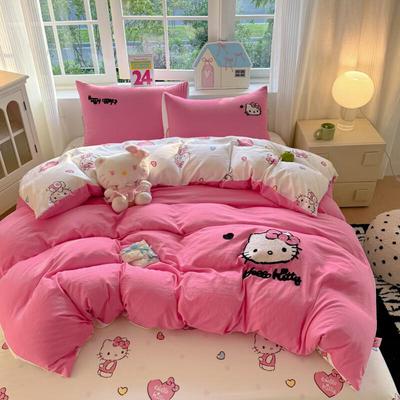 Lìláng Hello Kitty Towel Embroidery Bedding Set