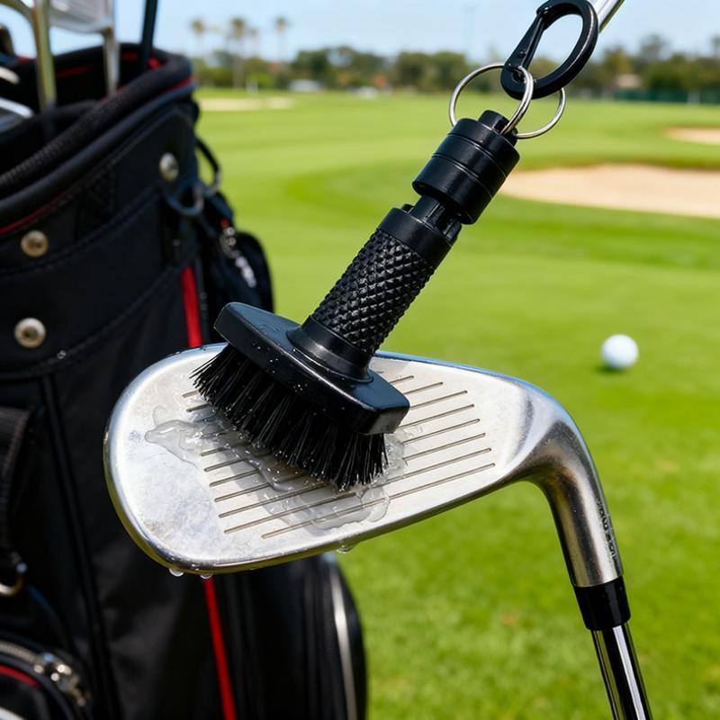Mini Golf Dry Cleaning Brush With Removable Magnet Heavy Duty Nylon Bristles Easy Clean Golf Accessory for Beginner Golf Players