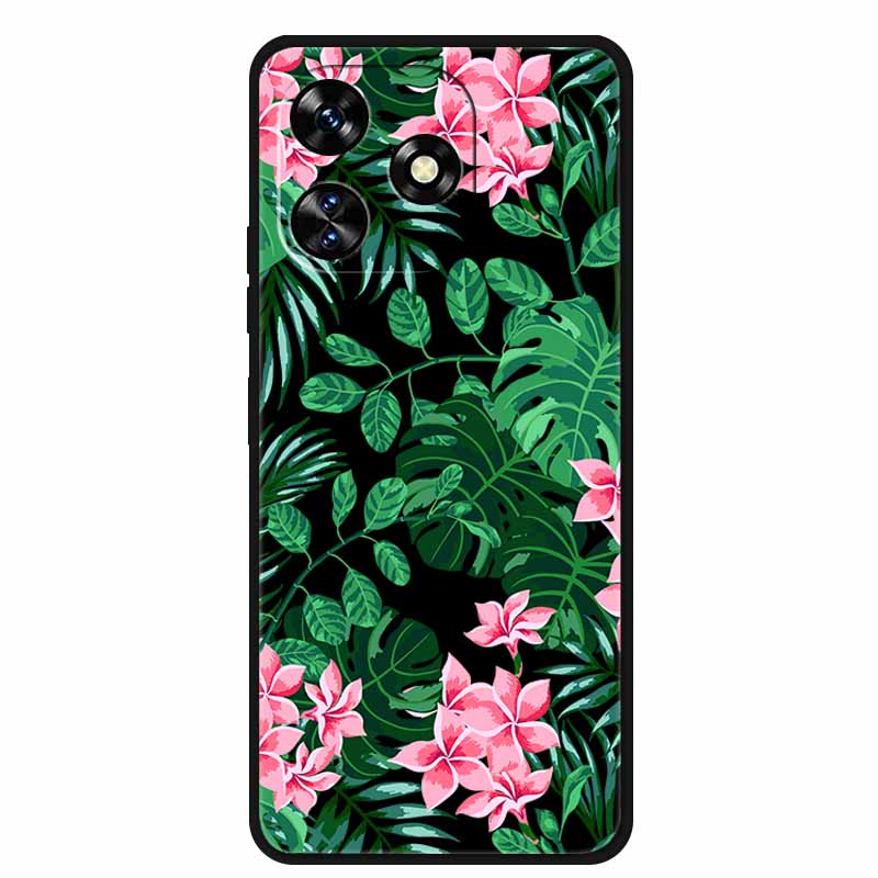 Funda For Oukitel C51 Case Cute Cartoon Cat Black Silicone Soft Phone Case For Oukitel C51 Back Cover Cases C 51 Coque 6.8" Capa