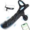 Remote-Control Telescopic Vibrating Wand with Suction Cup Prostate Massager Dildo.