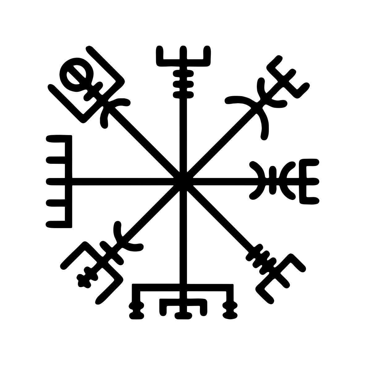 Dažādi izmēri Krāsas Vikinga Rūna Vegvísir