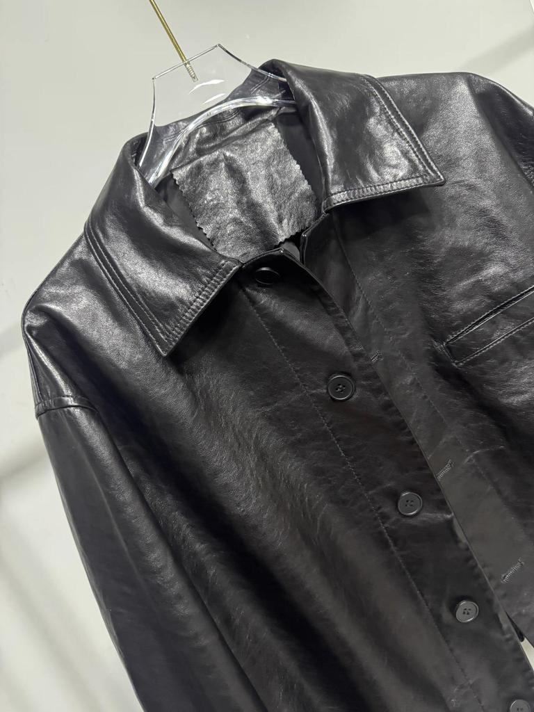 Giacca da Motociclista Corta in Vera Pelle da Donna Petite Autunno/Inverno - Strato Superiore Pelle di Pecora