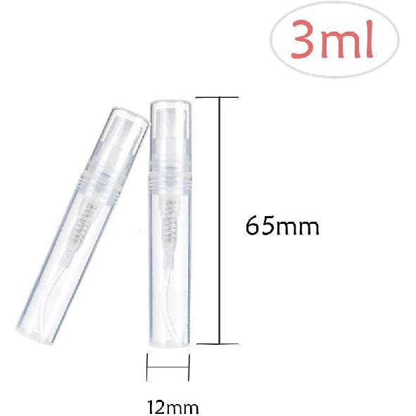 Mini Perfume Bottle 3ml 100pcs, Small Refillable Spray Bottle, Perfume Mouthwash Bottle for Cleaning, Travel, Essential Oils, Perfume