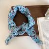 3pcs/set Thin Fabric Printed Headscarf Colorful Flower Square Headband Floral Neck Scarf  Holiday
