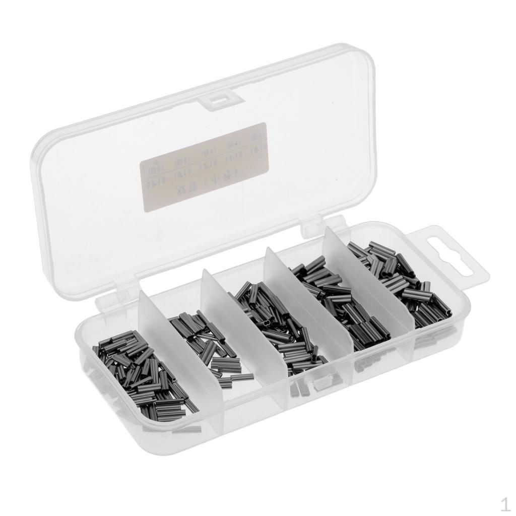 300 шт. Рыболовные обжимные гильзы с двойным бочонком для поводков S