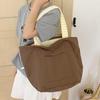 Striped Double-sided Shoulder Bag, Color-matched Tote Bag, Lightweight Commuter Handbag Casually