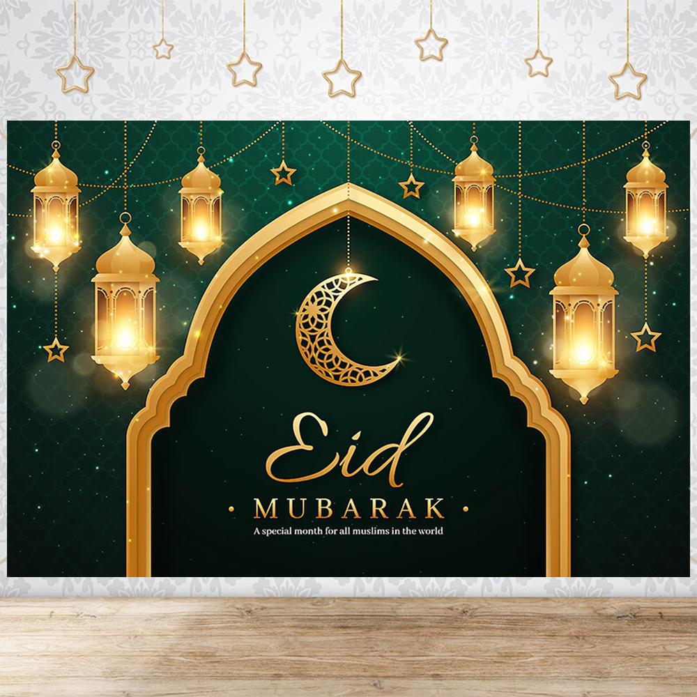 Eid Party Thema Traditioneller Hintergrund Ramadan Mubarak Dekorationen für Zuhause Islamisch Muslimisch Kareem Eid Al Adha Requisite Geschenk Poster