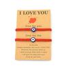 Romantische 5 Stile 2 Stück Partner-Paar-Armband Handgeflochtene Schnur Freundschaftsarmband Verstellbar Perfekte Geschenke Für Liebende