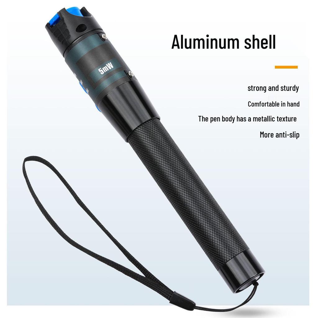 5mW Fiber Optic Red Light Fault Detector Pen with Pigtail Patch Cord, 5 Km Range