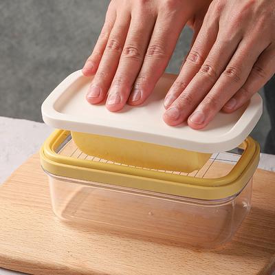 Rectangular Butter Dish With Cutter Temperature Resistant Cuttable Design Butter Container Baking Tools
