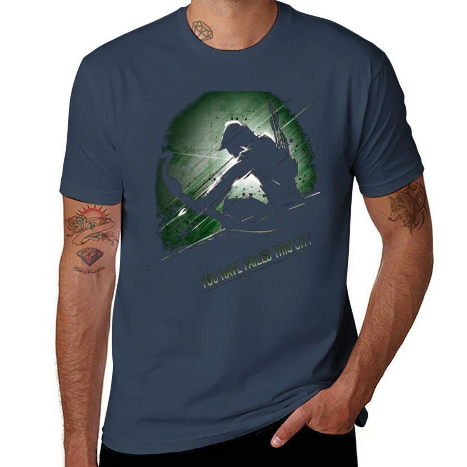 Green Arrow TShirt Simple Casual Short Sleeve Cotton TShirt S