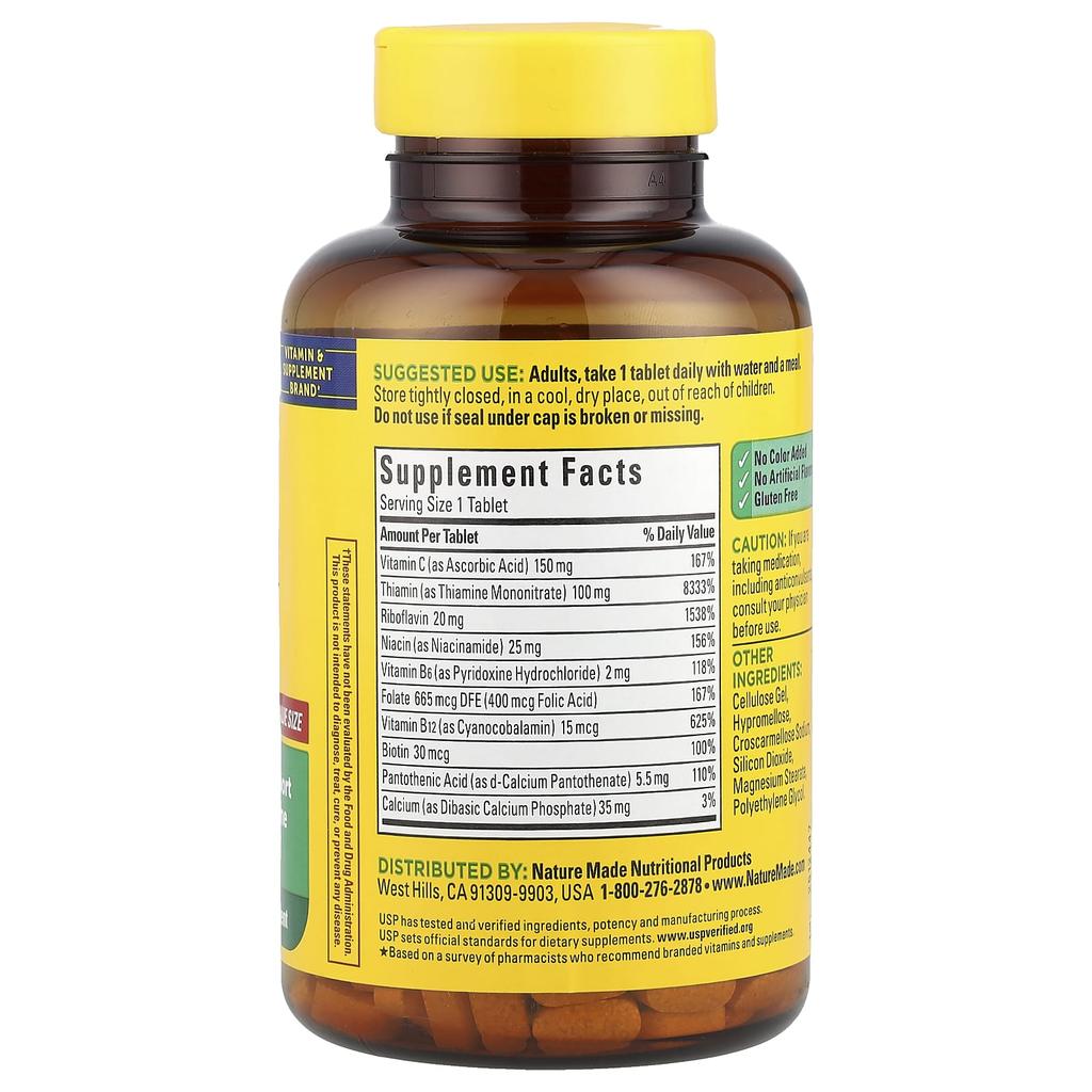 Nature Made Super-B Complex, Contains Vitamin C, 360 Tablets