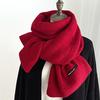 Scarf women's winter versatile warm couple student neck protection imitation cashmere knitted wool girls scarf senior sense men